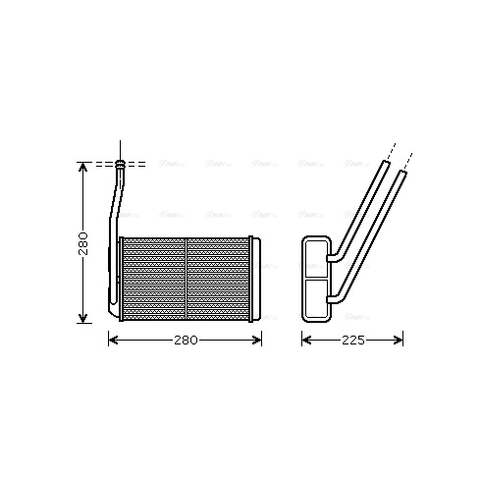Heat Exchanger AU6177 AVA Exchanger Interior JEF100150