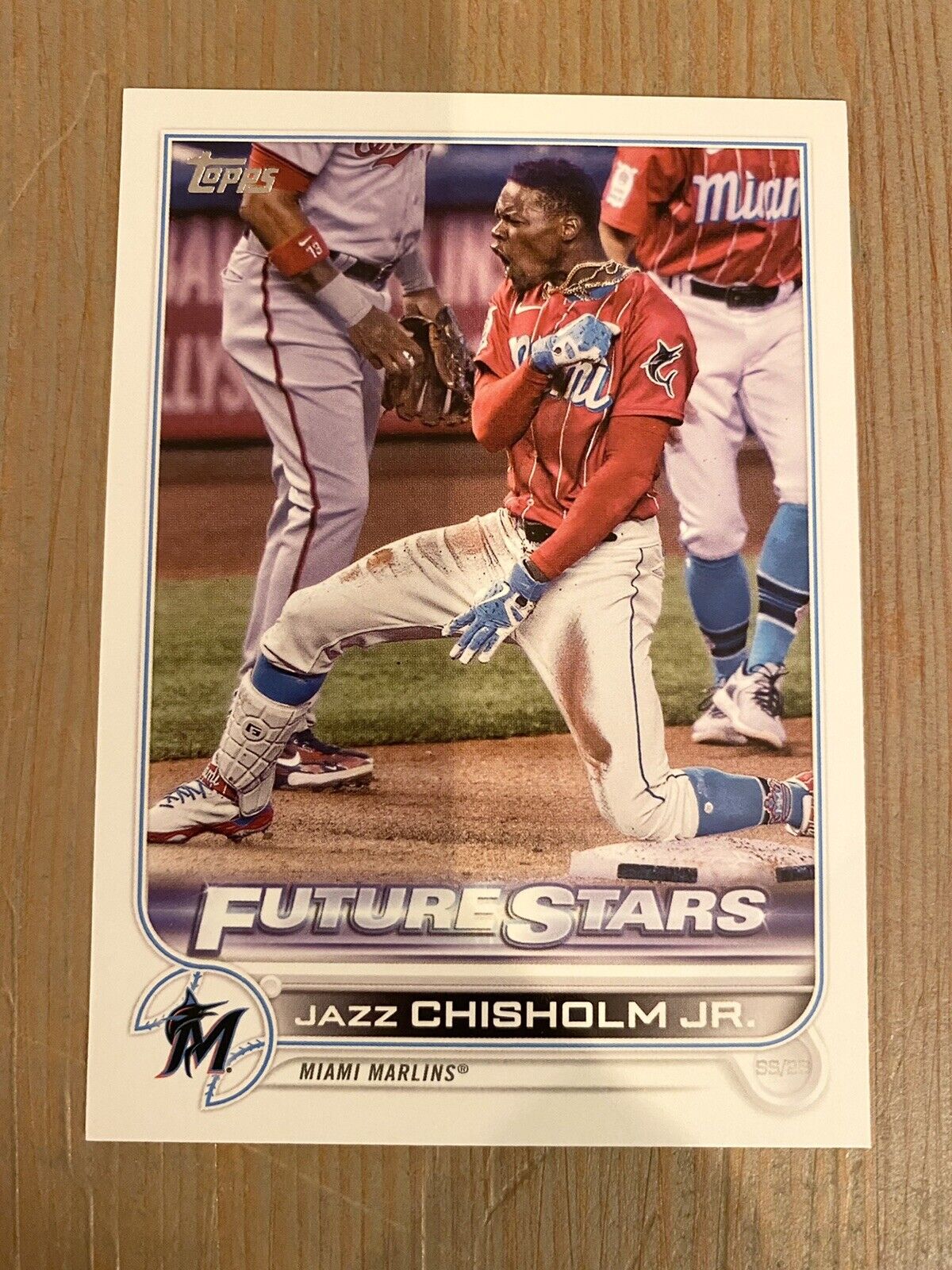 2022 Topps Series 1 35th Anniversary 1987 Throwback #77 Jazz Chisholm Jr.