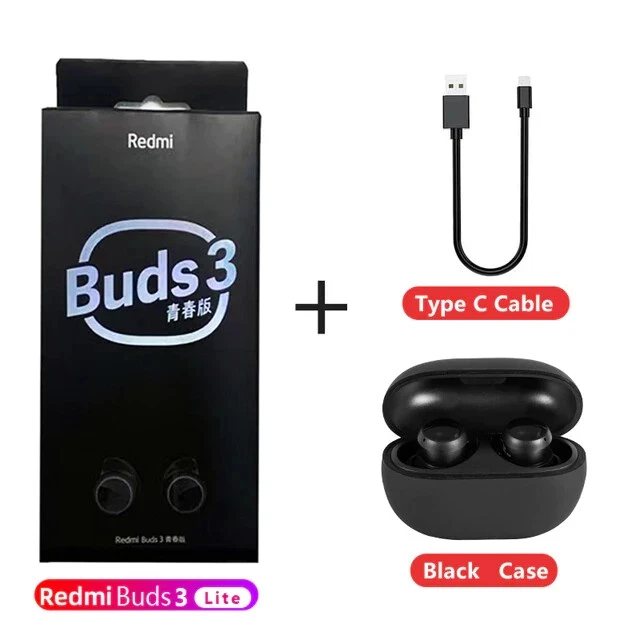 Xiaomi Redmi Buds 3 Lite Black, Wireless Earphones