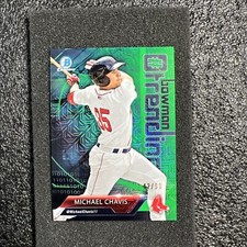 2018 Bowman Mega Box Trending Green Mojo Refractor  Michael Chavis Red Sox 42/99
