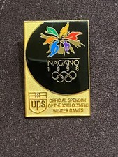 vintage UPS United Parcel Service NAGANO 1998 Winter Olympics Pin T107 MINT