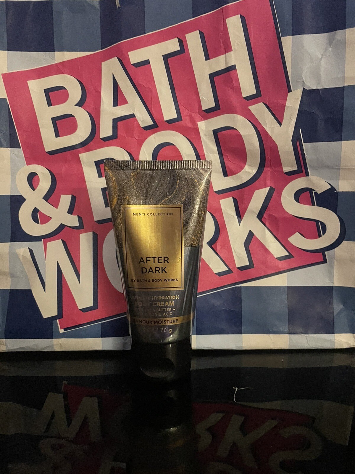 NEW Bath & Body Works MEN'S AFTER DARK BODY CREAM TRAVEL SIZE. SHIPS