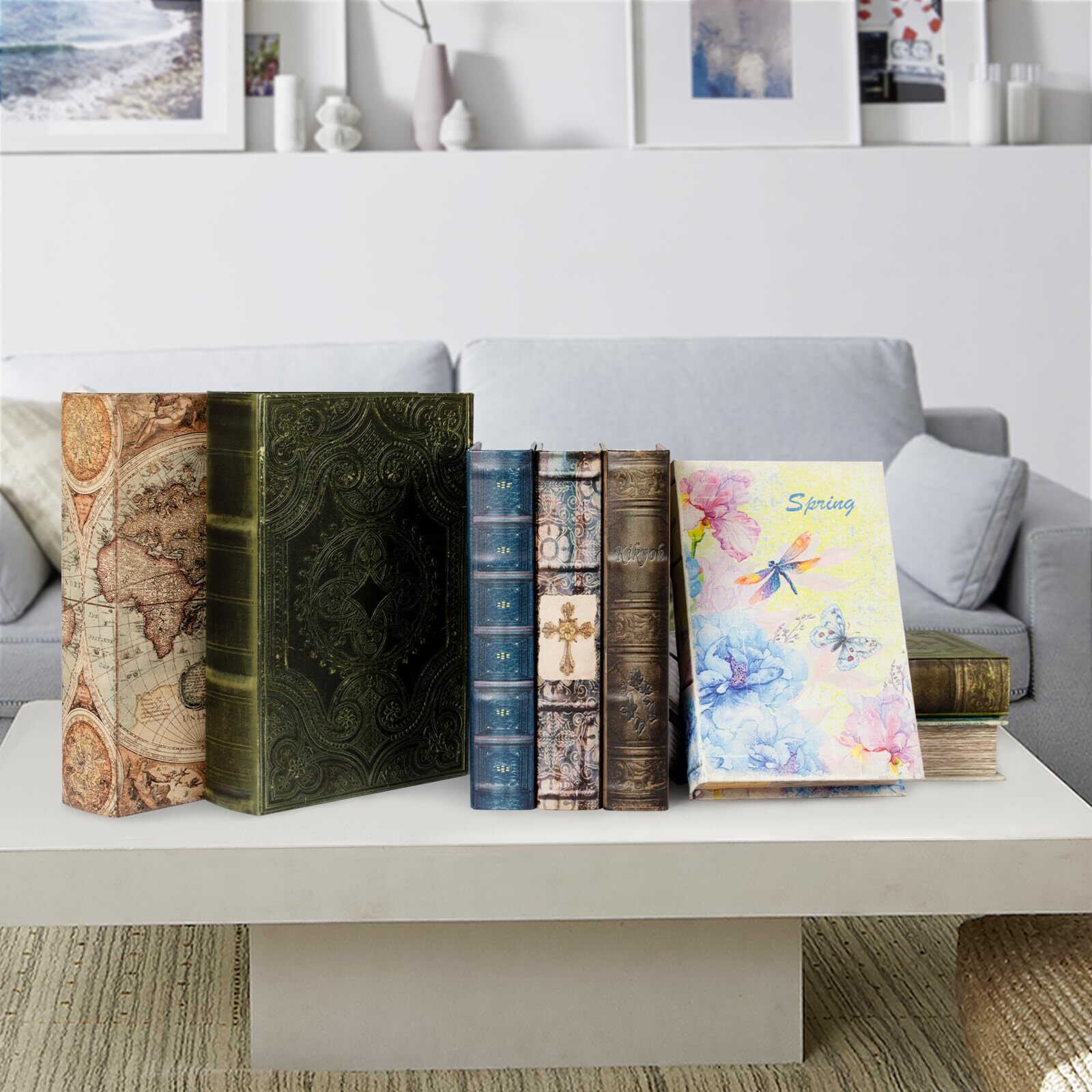 Decorative Book Boxvintage Style Fake Book Box Faux Leather Embossing Box12" La