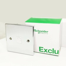 Schneider RJ45 CAT5 Internet Socket Silver Polished Chrome Data CAT5e GEP7571WPC