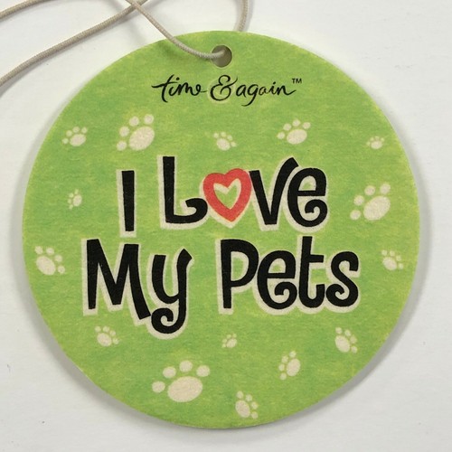 (8 QTY) Hanging Car Air Freshener I Love My Pets Rain Fragrance Closet Home - Bild 2 von 3