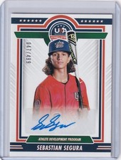 Sebastian Segura 2022 Panini Stars & Stripes USA Auto ADP1-SS, 047/499