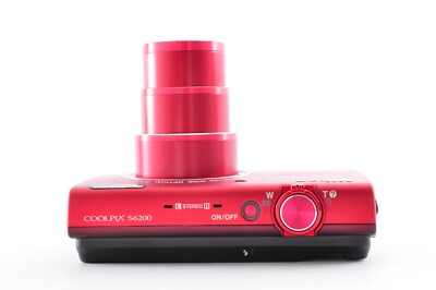 Nikon Coolpix S6200 Red Excellent+5 16.0MP Compact Digital Camera