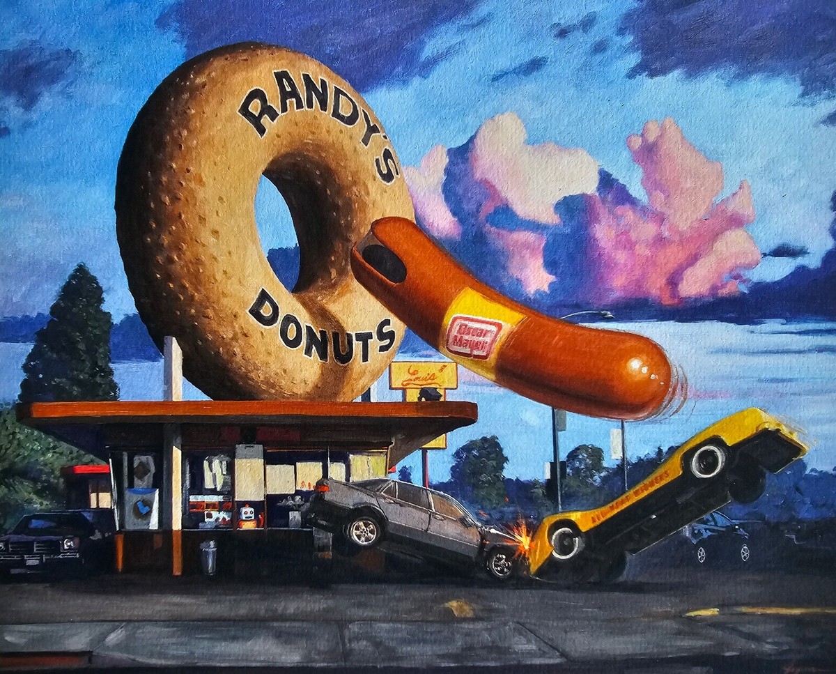 Happy Accident Eric Joyner Randy's Donuts Los Angeles LA Art HAND