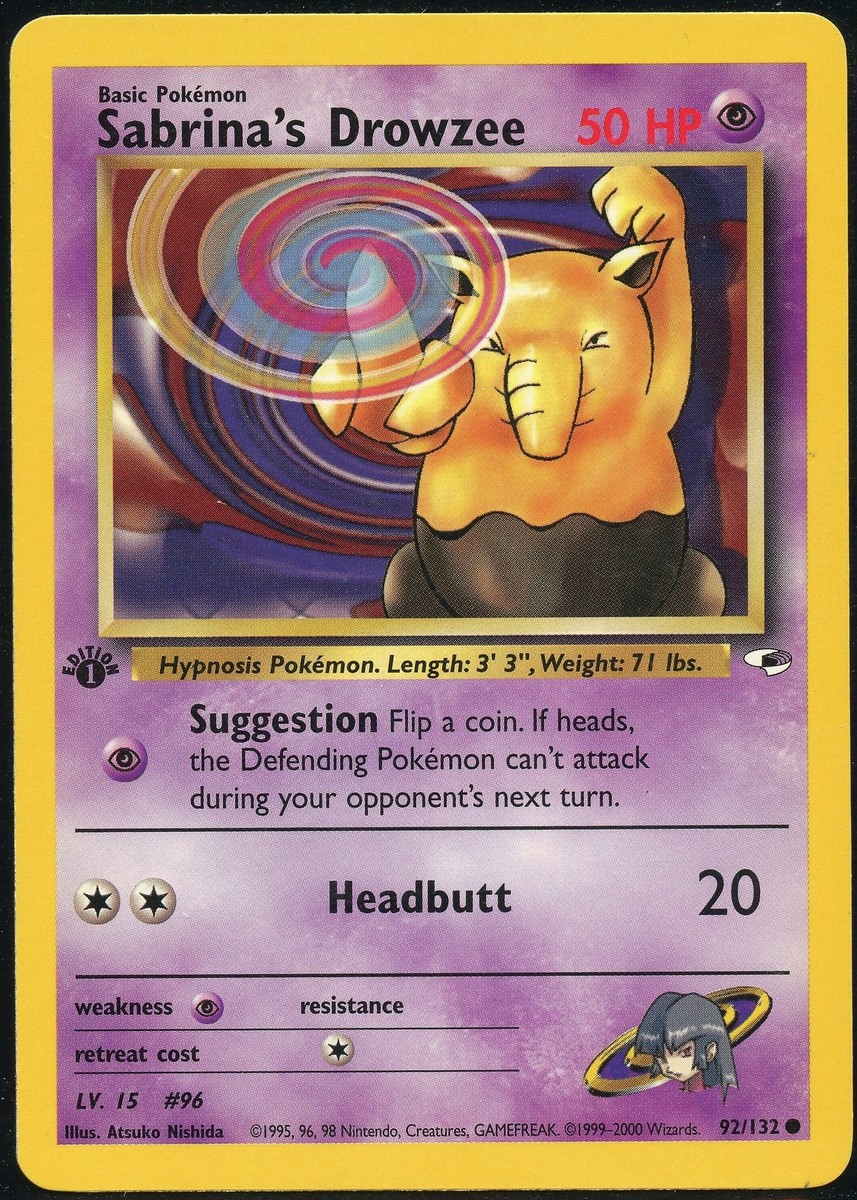 sabrina's drowzee pokemon card value Sabrina’s Drowzee