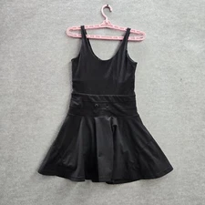 Popflex Women Dress S Black Twirl Active Mini Fit & Flare Built in Shorts READ