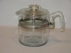 Vintage Pyrex Glass 6 Cup Flameware Coffee Pot - 7756-B - Complete - Nice!