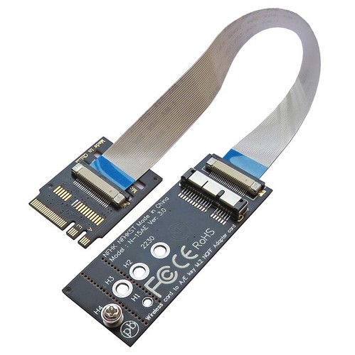 M.2 Wifi Adapter Key A+E to Wifi Card BCM94360CD BCM94331CD BCM94360CS2^ VU - Afbeelding 10 van 14