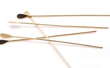 100 Designer Gold Plated Headpins 2 Inch 22 Ga