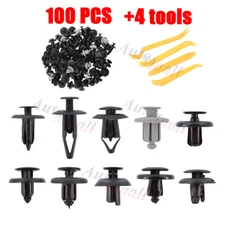 100pcs Bumper Fender Rivet Fastener Clip +Tool Set For Toyota Camry Corolla RAV4