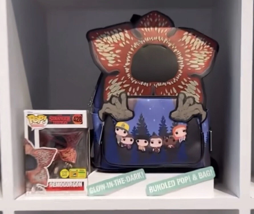 🔥AMAZING🔥 Funko Pop LOUNGEFLY SDCC 2022 STRANGER THINGS DEMOGORGON &  BACKPACK