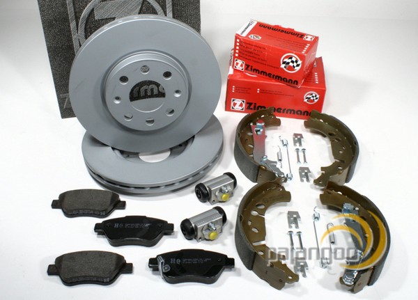 Zimmermann Bremsscheiben BeläGe Bremsbacken Set Vorne Hinten FüR Opel Corsa D-image