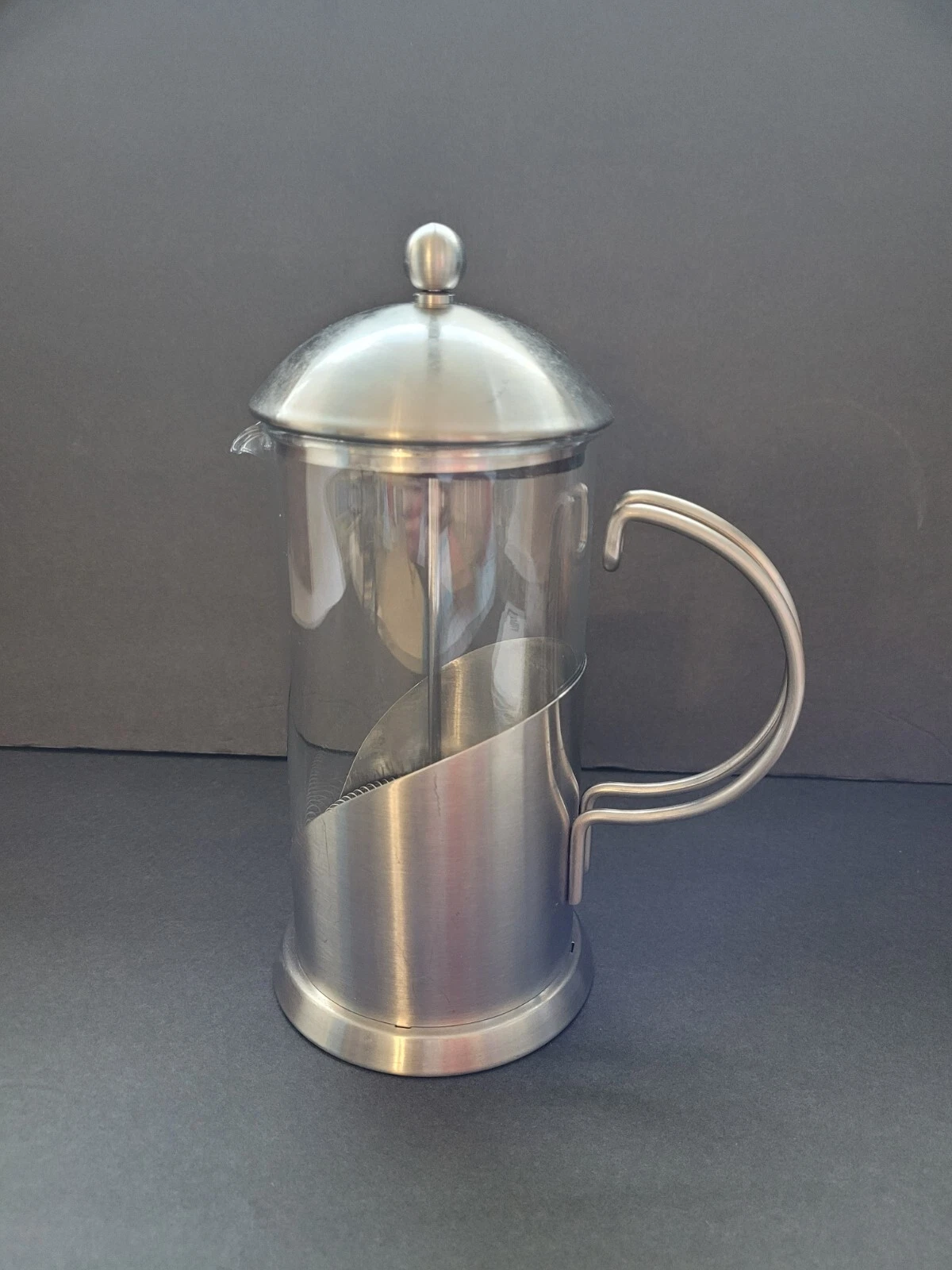 French Press Coffee Maker glass and stainless steel