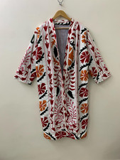 Indian Suzani Bathrobe jacket | Japanese kimono style stitched robe | jacket