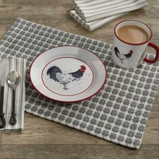 Park Designs Crossings Gray & White Placemat  ~~  Individually Sold ~~