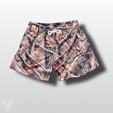 Hunter Camo Design - 5 in Inseam Mesh Shorts - Zipper Pockets- Goat Strength