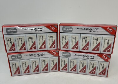 400 DORCO ST301 Double Edge Blades Platinum Stainless Steel 4 Pkgs. Of 100