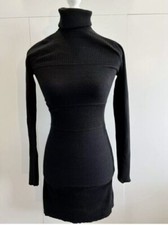 GUESS Turtle Neck Sweater Dress Open Back Black Sexy XS