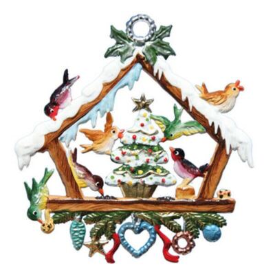 WILHELM SCHWEIZER GERMAN ZINNFIGUREN Christmas with the birds (2.5''x2.5'')