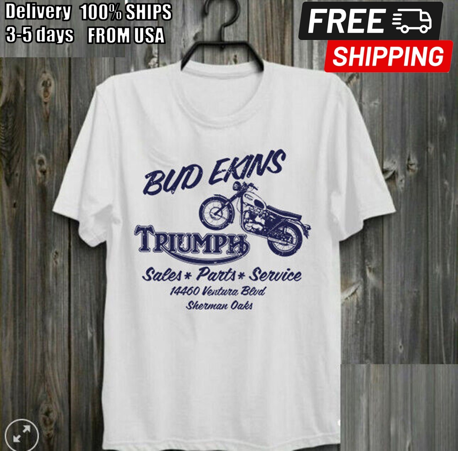 Bud ekins Triumph motocycles cotton shirt - short sleeve T-Shirt