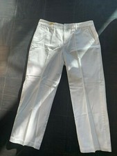 Chaps Size 8 Women's Cropped Dress Pants Straight Mid Rise Trousers White