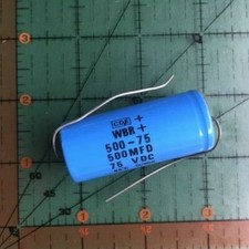 500uF 75v Cornell Dubilier Axial Electrolytic Capacitor WBR500-75 Audio  1pcs