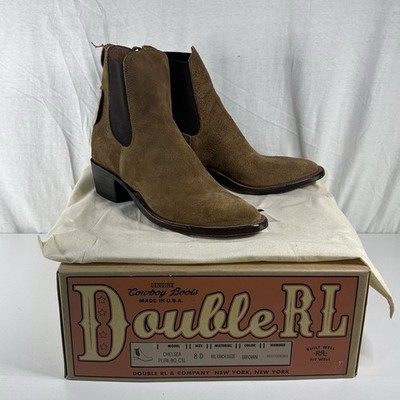 Double RL RRL Ralph Lauren Chelsea Plainview Ankle Boots Brown