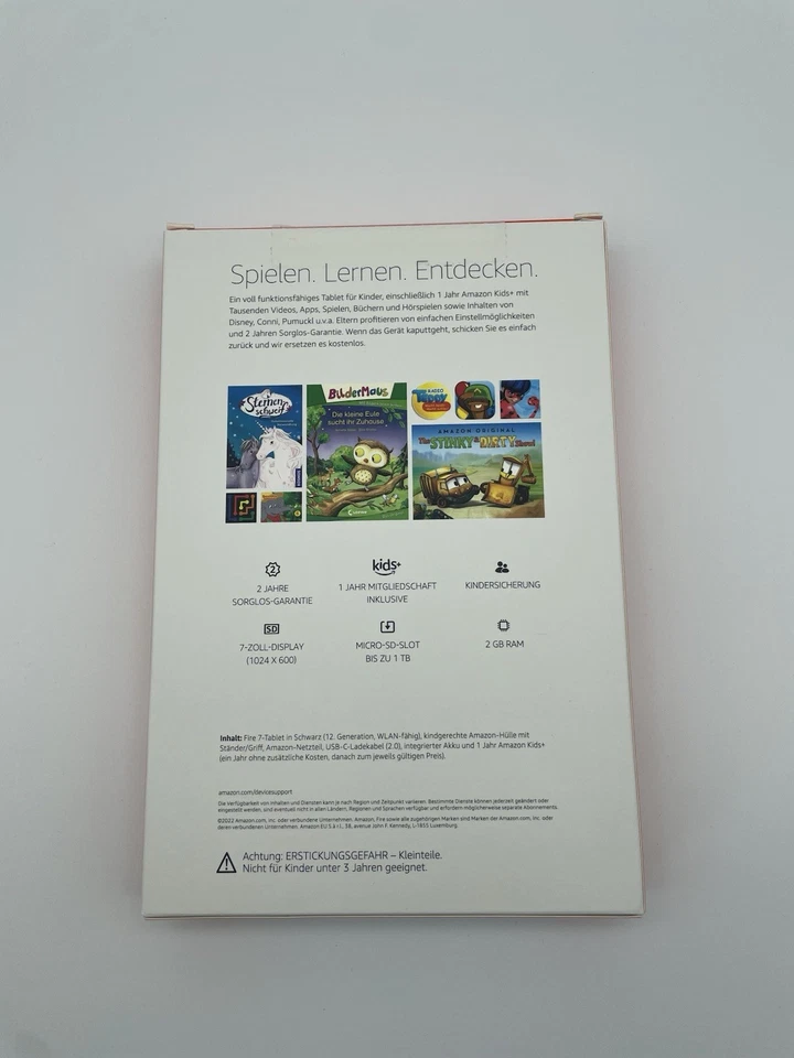 Amazon Fire 7 Kids Edition Tablet 7 Zoll Display 12. Gen 16 GB Violette NEU&OVP - Bild 2 von 2