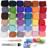 36 Farben Filzwolle MäRchenwolle Roving Filzen Nadelfilzen Starter Set FüR Nassf