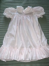 Vestido vintage Bryan rosa pastel talla 5 encaje con botones para niñas