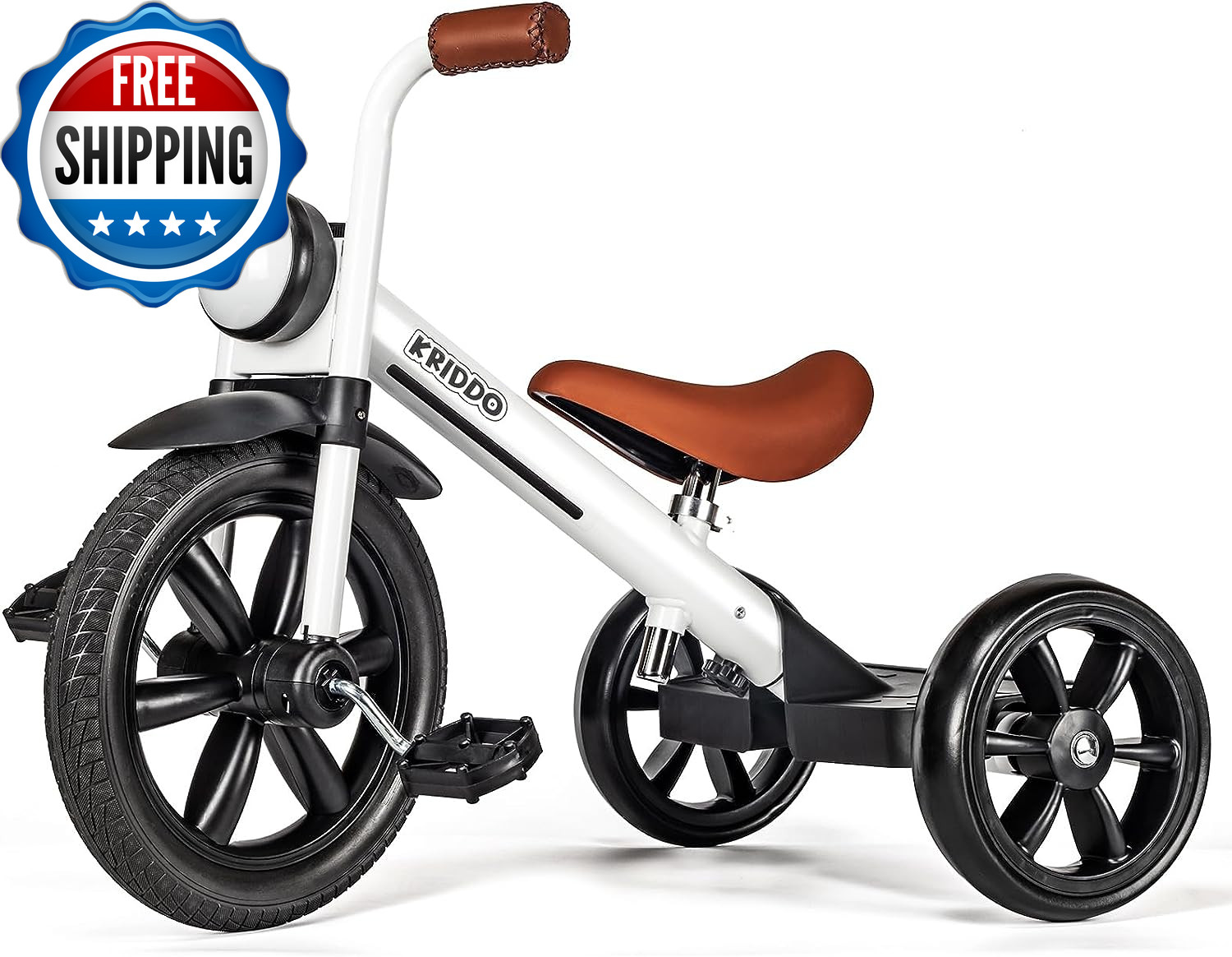 Kids Tricycle, 12 Inch Puncture Free Wheel W Front Light, Ad