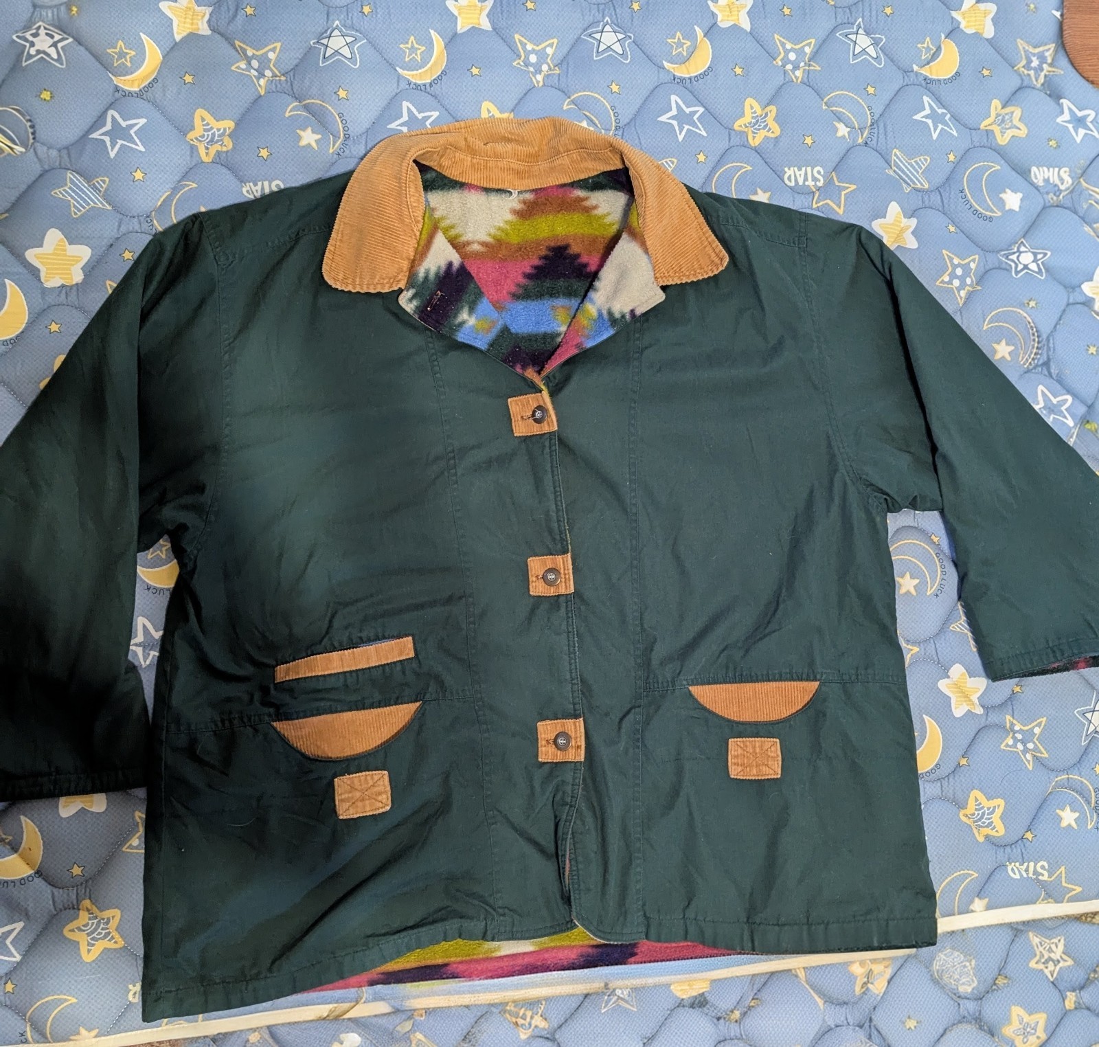 Vintage Current Seen Button Up Reversible Jacket … - image 1