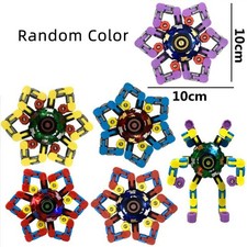 LED Deformable Fingertip Spin Top Fidget Spinner Gyro Robot Antistress Toy JQ