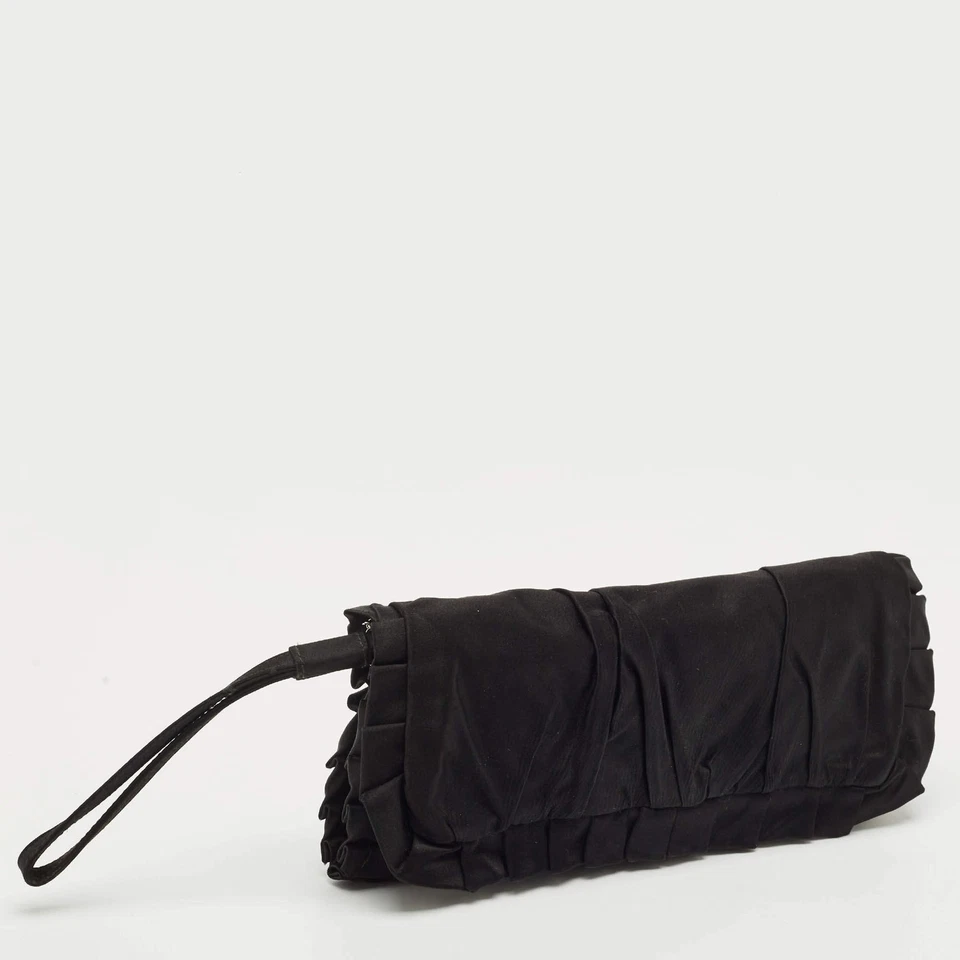 Bolso sin asas Dolce Gabbana negro satinado Miss Dee Foto 3 de 4