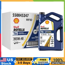 Shell Rotella T6 Full Synthetic 5W-40 Motor Oil, 1 Gal (3 Pack) – Free Shipping