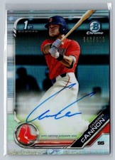 2019 Bowman Draft #CDA-CCA Cameron Cannon Chrome Draft Auto Ref #/499 RC