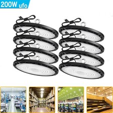 8Pack 200W UFO Led High Bay Light Industrial Commercial Warehouse Led Shop Light