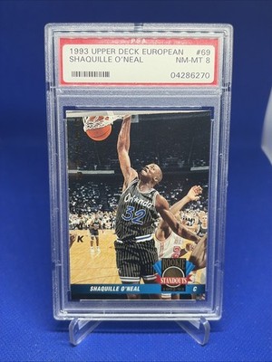 1992-93 Upper Deck European Italian #69 Shaquille O'Neal RC Rookie PSA 8 NM-MT