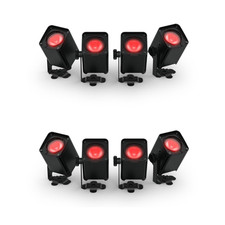 2x Chauvet DJ Freedom H1 IP x4 IP Rated Palm sized RGBAW UV LED Fixture Set of 4