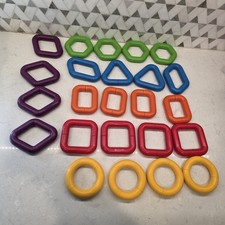 Lot Of 24 Vintage Tupperware Tupper Toys Link-A-Lot Learning Toy