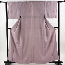 JAPANESE KIMONO TSUKESAGE LIGHT PURPLE 159cm 5 ft 3 in PURE SILK B1042
