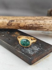 Unique Green Emerald ring - Handmade Gold Jewelry - promise ring - Solid Gold