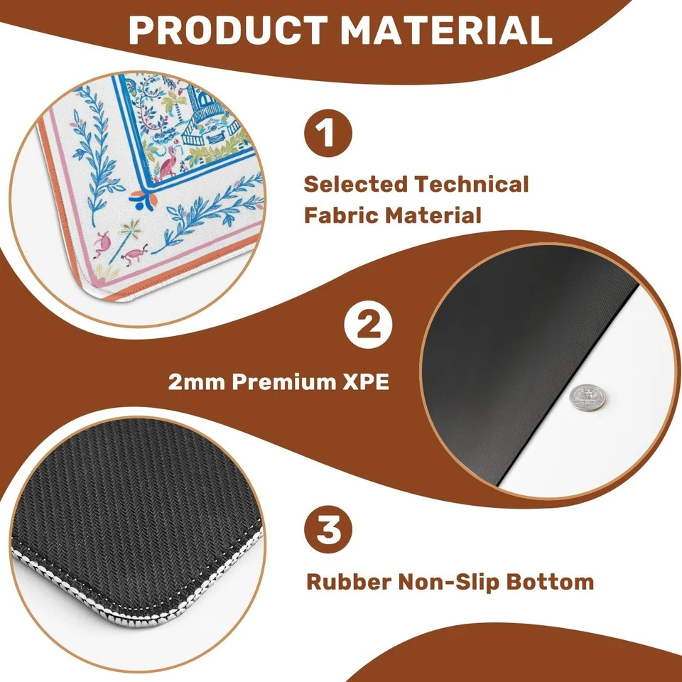 Oriental Mahjong Table Mat Blue Game Board Cover with Storage Party Gift for Men - Image 4 of 4