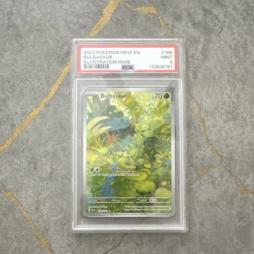 Pokémon Bulbasaur 166/165 Scarlet & Violet 151 Illustration Rare Holo PSA 9 2023
