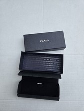 Authentic Prada Eyeglasses Sunglasses Hard Case w/ Original Prada Box Black