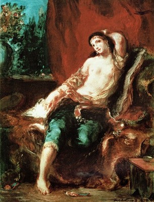 Delacroix - Odalisque - 1857 A1-A4 Poster Tier Haustier Portrait aristokratischer Gentlem